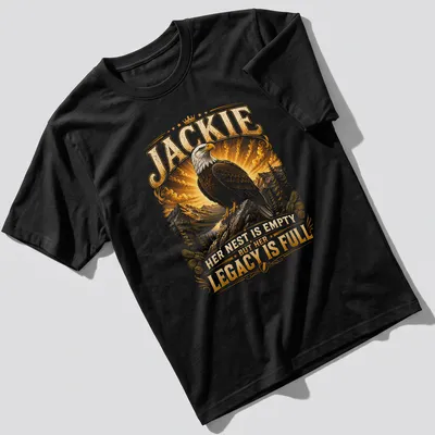 Vintage wildlife art of a bald eagle with text about legacy on t-shirt