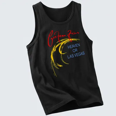 Bold colorful Cocteau Twins t-shirt with album title in red, yellow, and blue text — printed on a tank top