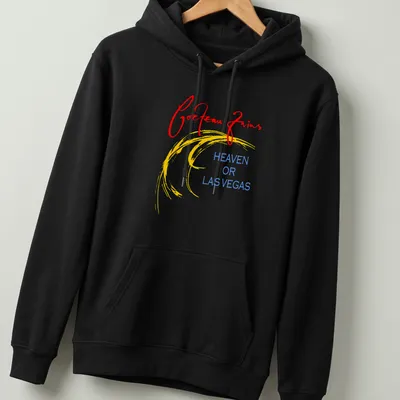 Bold colorful Cocteau Twins t-shirt with album title in red, yellow, and blue text — printed on a unisex hoodie