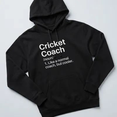 Funny definition of a cricket coach printed on a — printed on a unisex hoodie
