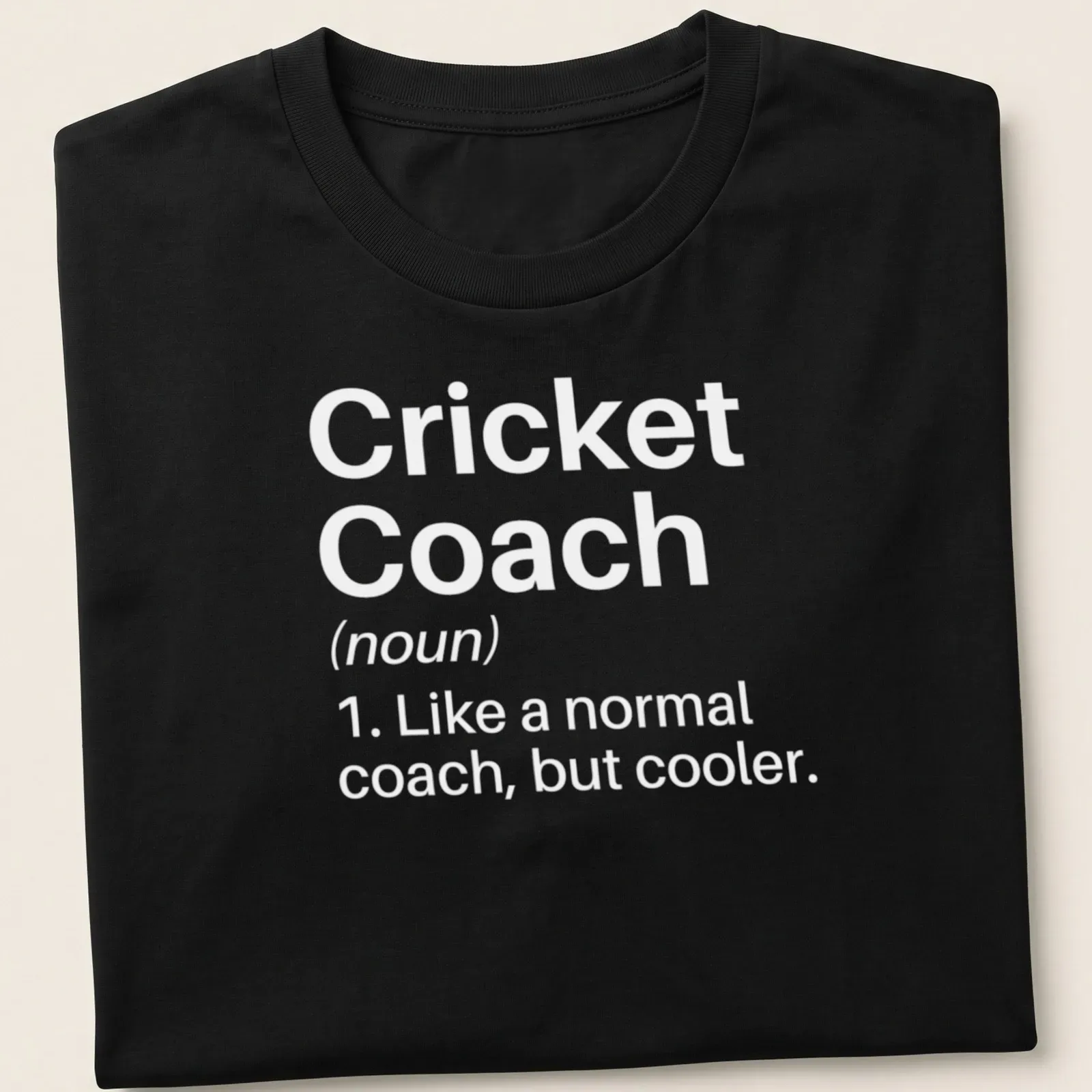 Funny definition of a cricket coach printed on a — printed on a unisex t-shirt