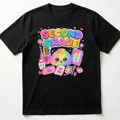 Kawaii design of a cute dumpling with colorful text promoting learning