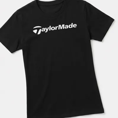 Minimalist black and white shirt with 'Quality For Golf Brand' typography — printed on a women's shirt