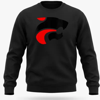 Stylized jaguar logo in black, red, and white for Jackson Memorial Jaguars — printed on a unisex sweatshirt