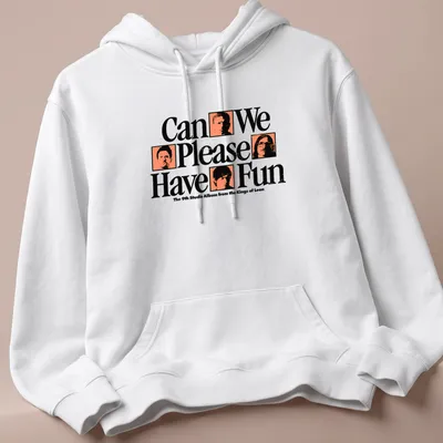 Bold graphic Kings of Leon album t-shirt in black, white, and orange — printed on a unisex hoodie