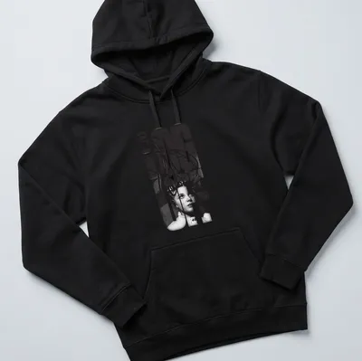 Retro sci-fi print featuring a woman with wires and 'LOG OFF' text — printed on a unisex hoodie