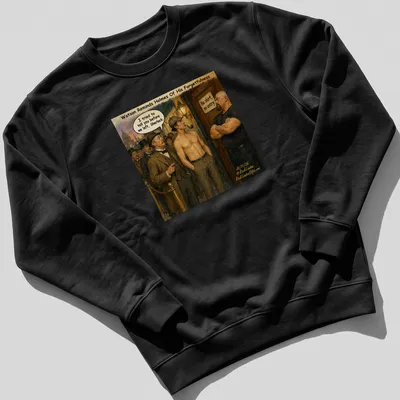 Cartoon graphic of Sherlock Holmes shirtless with humorous text about forgetfulness — printed on a unisex sweatshirt