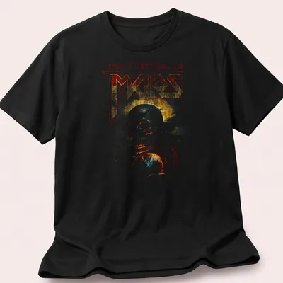 Vintage distressed tee featuring a skull and globe with band name above