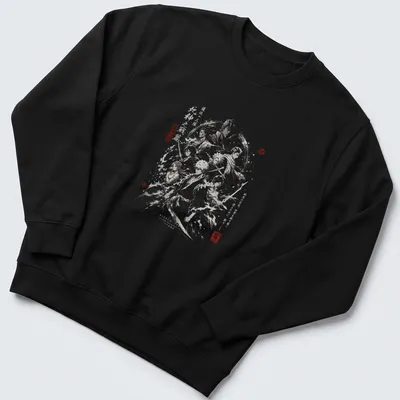 Soul Reaper t-shirt featuring Japanese ink wash style with bold colors — printed on a unisex sweatshirt