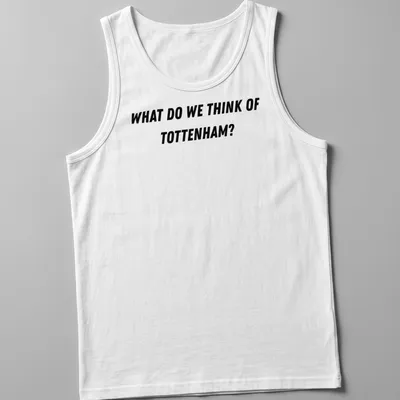 Black typography shirt with 'sports psychology' printed in bold letters — printed on a tank top