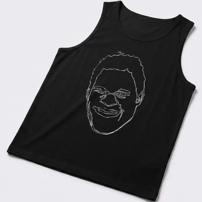 Bold graphic tee featuring Mark Kerr, The Smashing Machine in red, black, and white — printed on a tank top